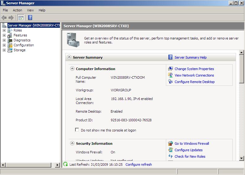 Windows 2008 Enterprise ctxdom.com